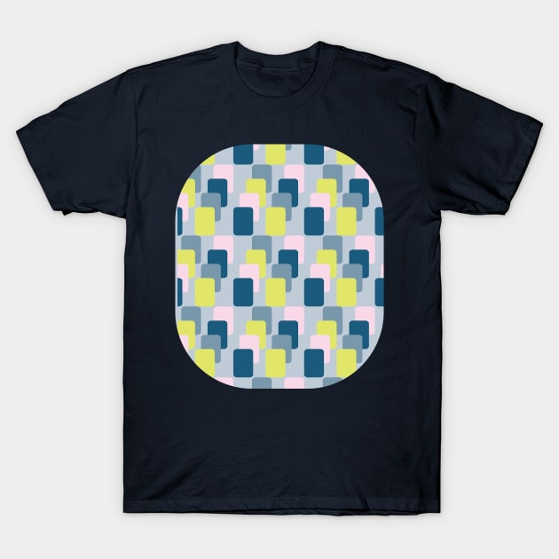 Retro Modernist Geometric Pattern T-Shirt by modernistdesign